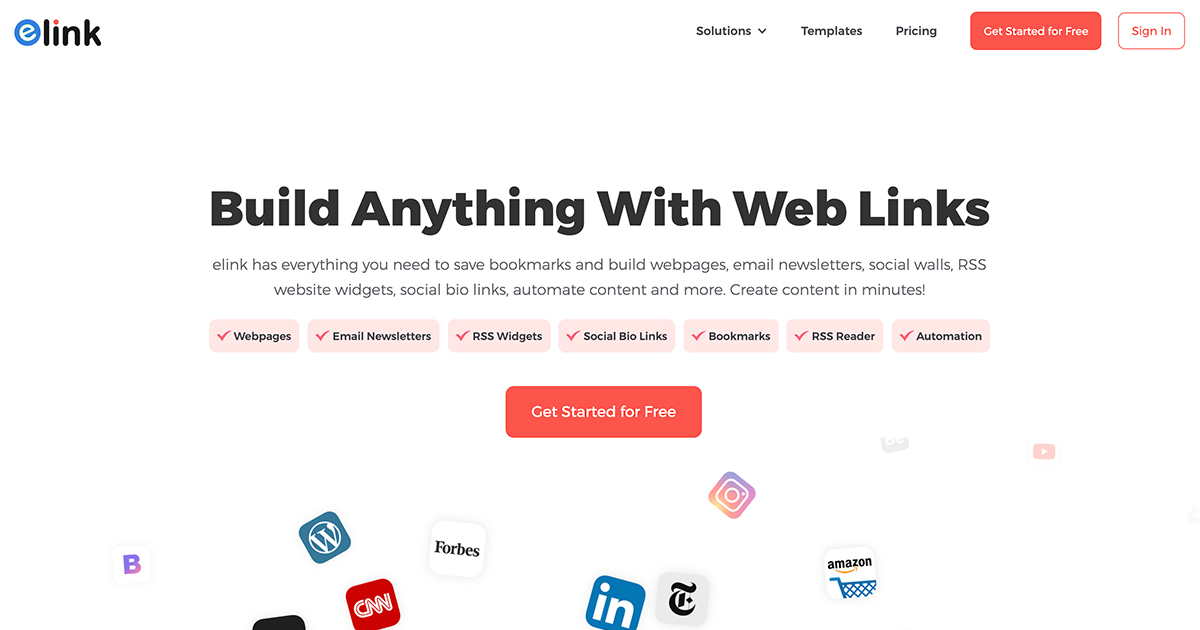 Newsletter Creator, Web Page Builder, Bookmarker